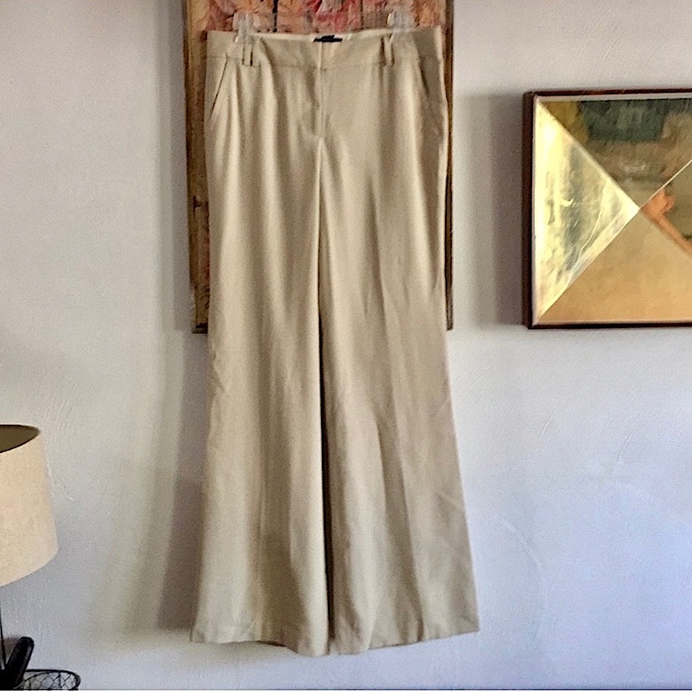 J. CREW FAV FIT WOOL DRESS PANT SUIT BEIG TAN 4